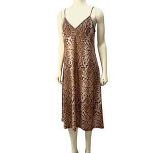 Zimmermann Snake Print Slip Dress Size 3/US 10 Luxe Boho Quiet Luxury Aesthetic